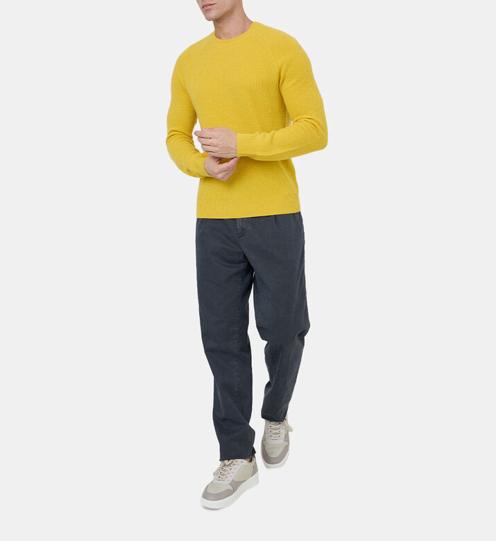 كنزة كشمير بياقة مستديرة