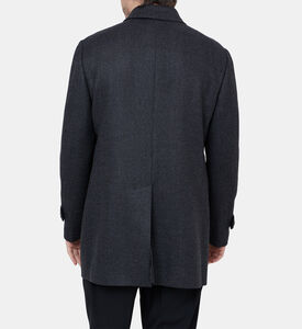 معطف ميدي صوف بصف أزرار