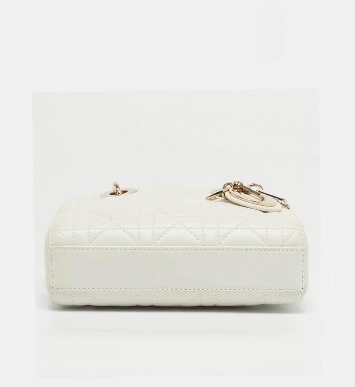 Dior Preowned Dior White Micro Lady D-joy Bag, Packshot View