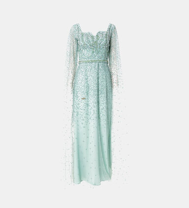 Rhinestone Embellished Maxi Dress