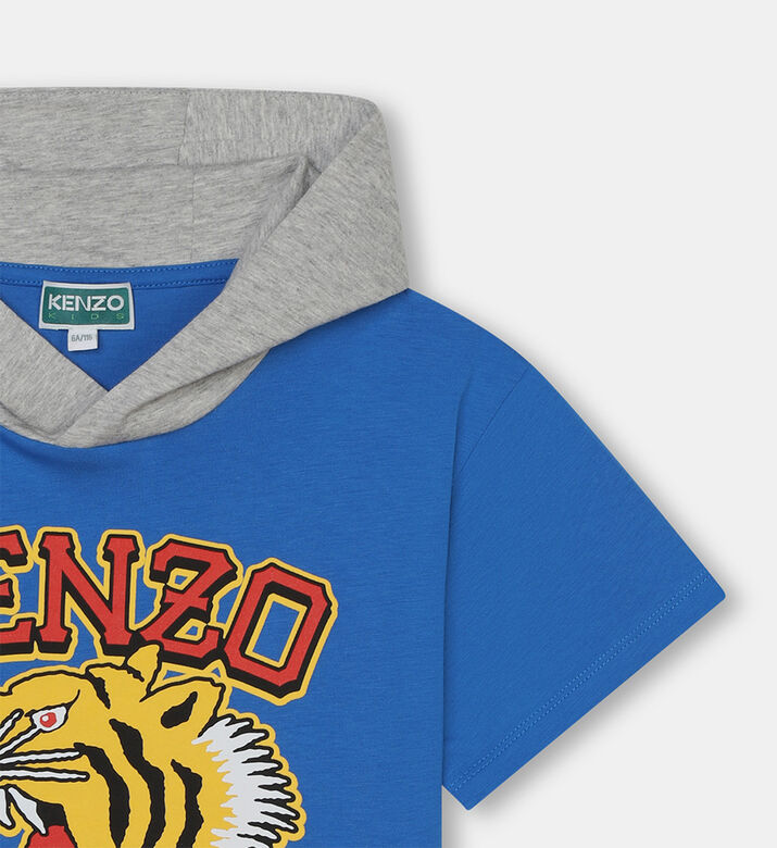 Logo Printed Hooded Organic T-shirt