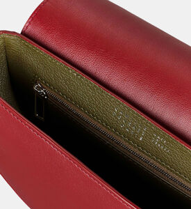 Camille Fournet Astral Calf Leather Pleated Half-moon Handbag, Burgundy, Packshot View