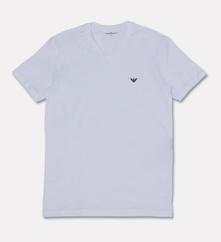 Emporio Armani Ts V Neck, White, Xl, Packshot View