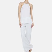 Envers Satin Metal Chain-detail Top