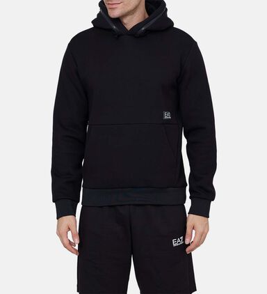 Cotton Chest Logo Zipped Hood Sweatshirt