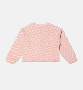 سويت شيرت صوف بطبعة العلامة التجارية على كامله