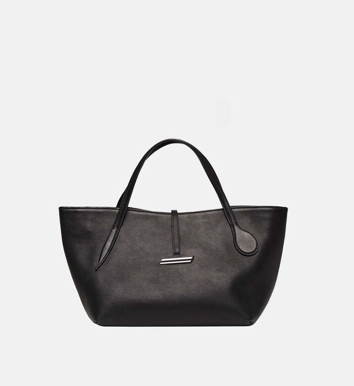 Leather Top Handle Tote Bag