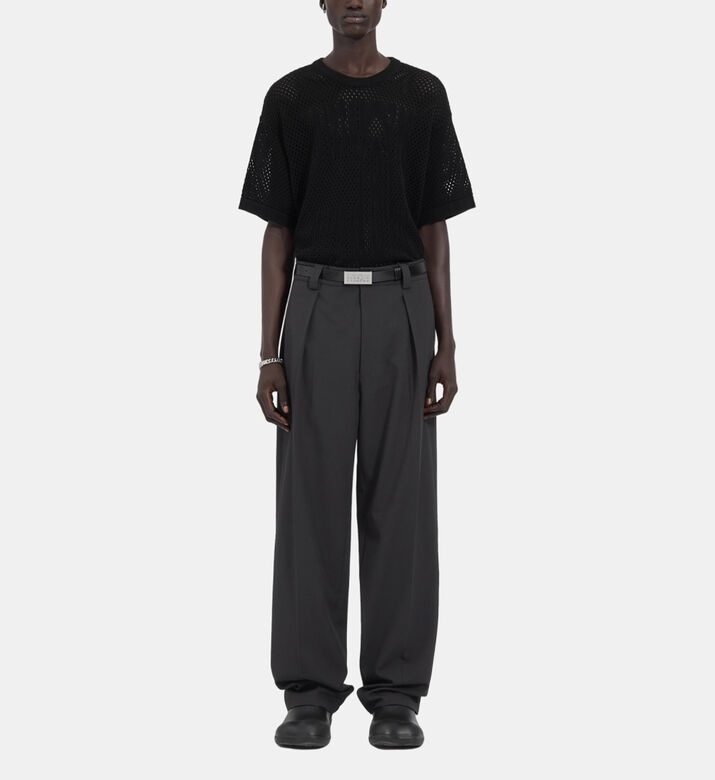 Wide-legged Pleated Pants