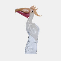 Multicolored Crystal Pelican Sculpture