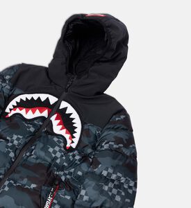 Sprayground Shark Camo Puffer Jacket, Packshot View