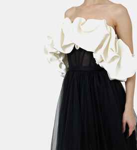 Layered Tulle Ruffled Top Dress