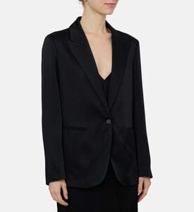 Shimmering Satin Single Button Blazer Shimmering Satin Single Button Blazer