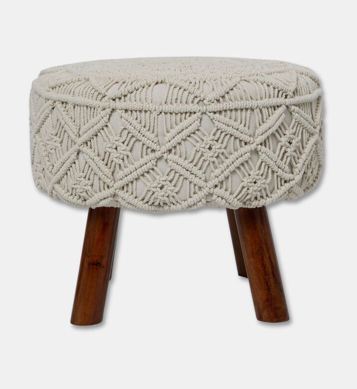 Home Deco and More Locha Hand-knotted Stool, Packshot View