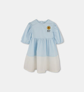 Two-tone Puff Sleeve Dress