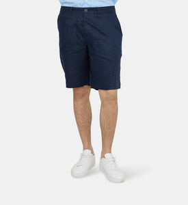 Linen High Waist Bermuda Shorts