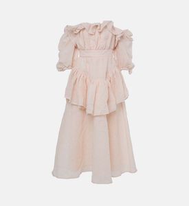 Poca and Poca Ruffle-detail Midi Dress, Packshot View