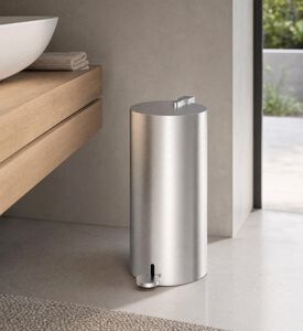 Decor Walther Tube Stainless Steel Waste Bin, Silver, Model View