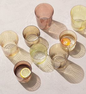 أكواب مزخرفة بجواهر 310 مل متنوعة بلون يشم 4 قطع