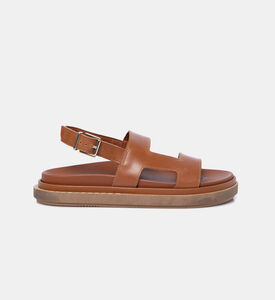 صندل لوريلي جلد بكعب مسطح