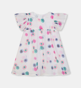 فستان بقطن عضوي بطبعة مدمجة