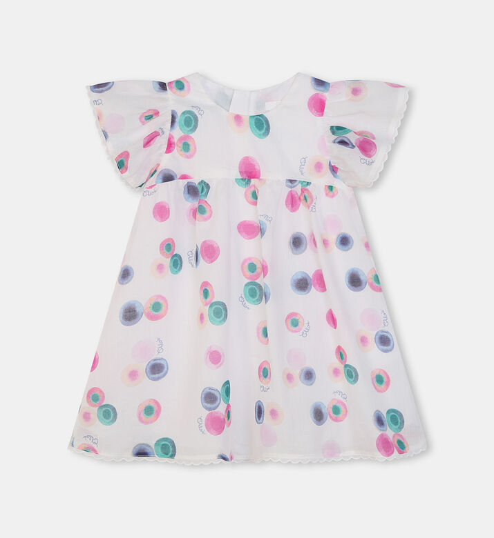 Organic Cotton Veil Merger-print Dress