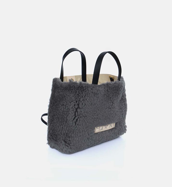 Furry Top Handle Bag