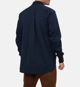 Plan C Button Closure Ribbed Cuffs Shirt, Model View