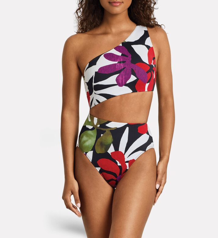 Ralph Lauren One-shoulder Cutout One-piece Swimsuit, Model View