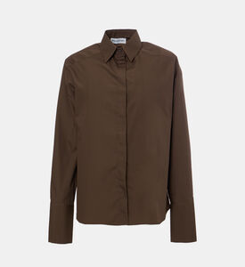 قميص طويل الأكمام بإغلاق بأزرار