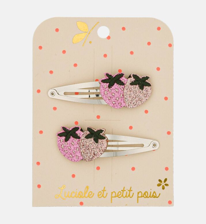 Luciole Et Petit Pois Strawbie Hair Clips Pair, Packshot View
