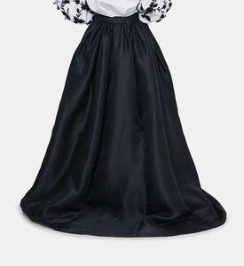 Silk Removable Flower Full Ball Skirt