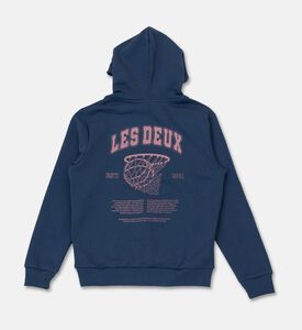 Les Deux Hoop Graphic Printed Hoodie, Dark-blue, 13-14y, Packshot View