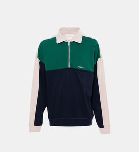 كنزة بنصف سحّاب ملونة