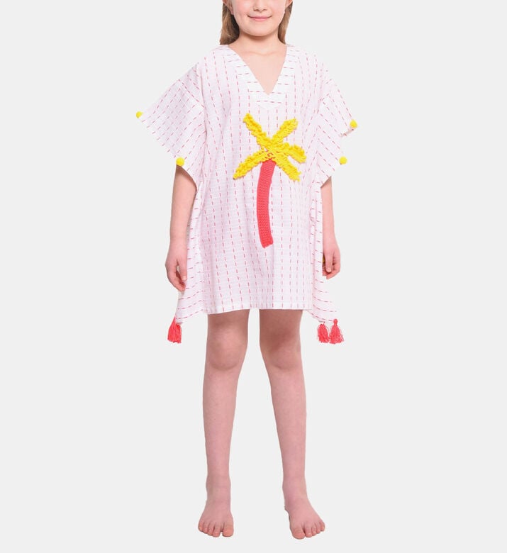 Palm Tree Cotton Poncho