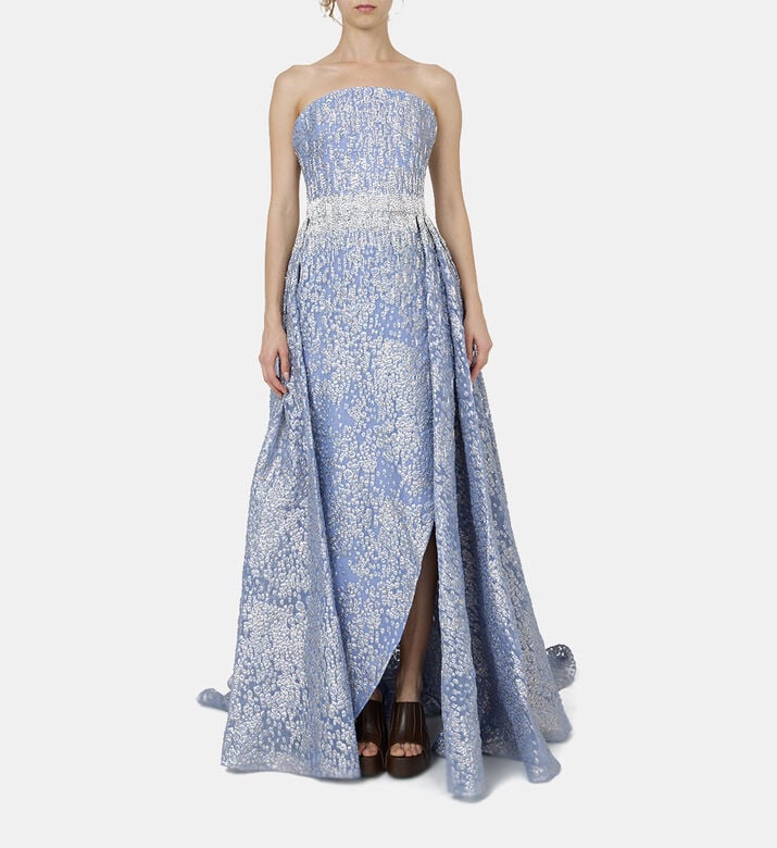 Embellished Bandeau Flared Gown Embellished Bandeau Flared Gown