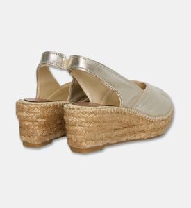 Salvi Slingback Wedge Espadrille Sandals, Gold, Eu-41, Packshot View