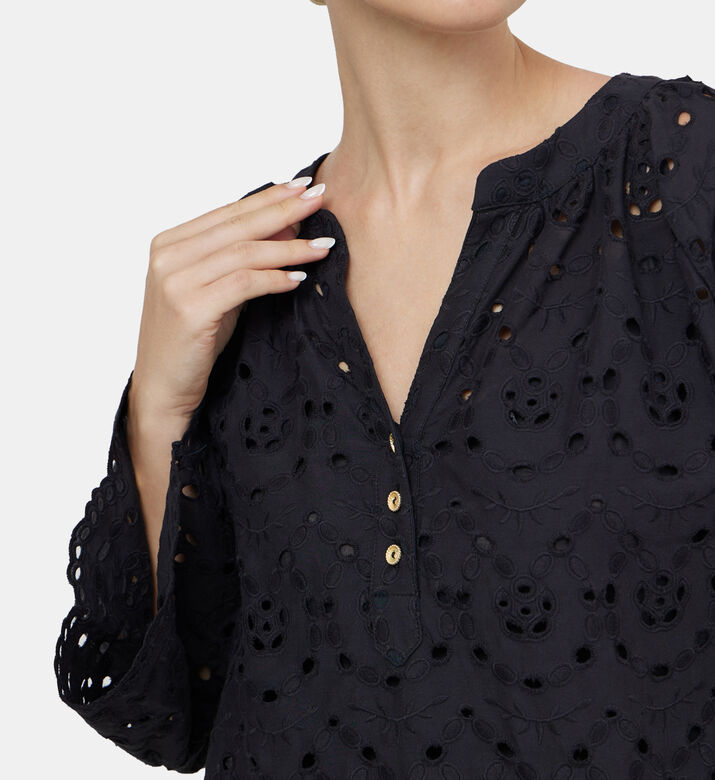 Embroidered Long Sleeve Flared Shirt Embroidered Long Sleeve Flared Shirt