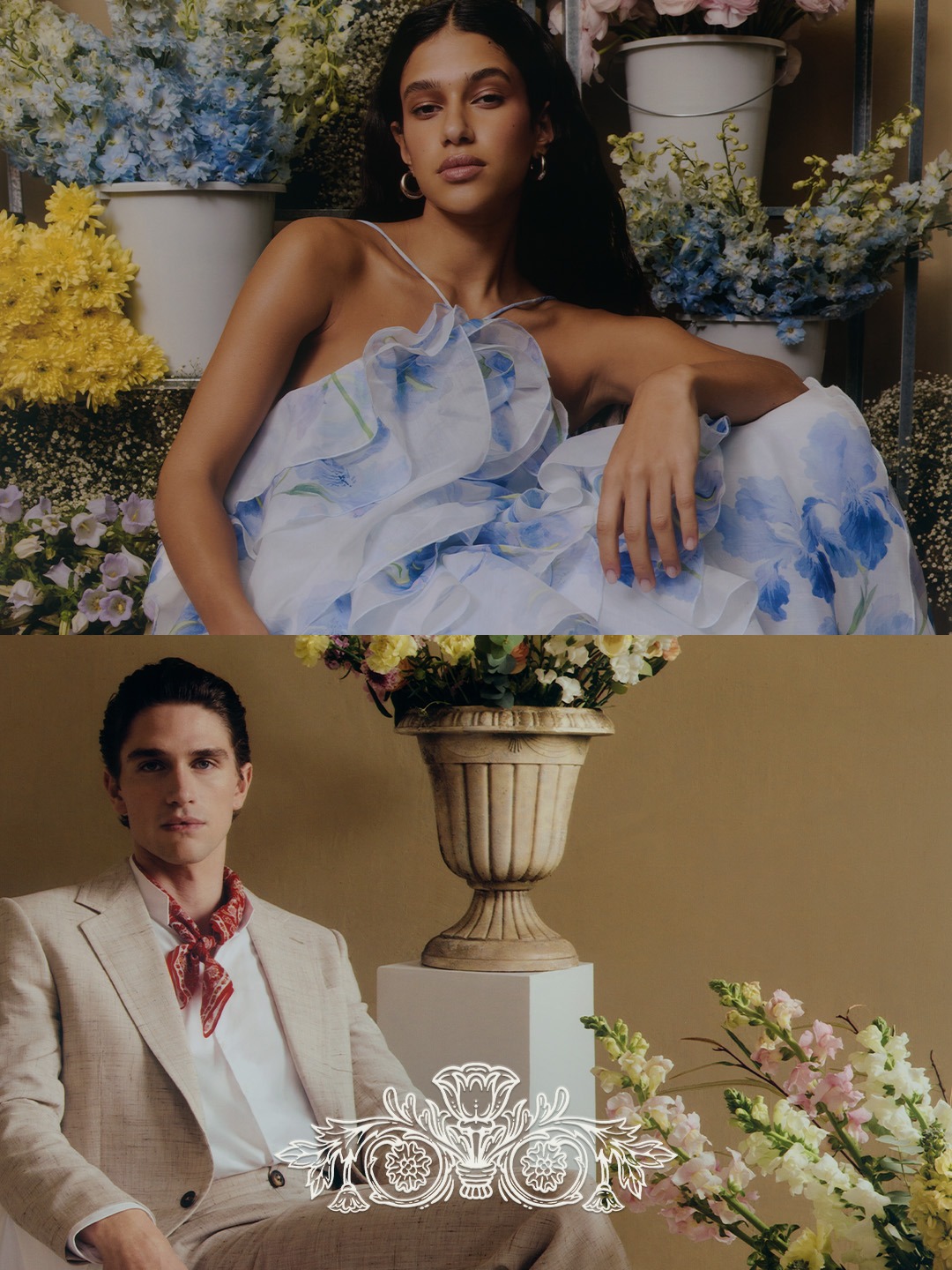 Image of models in wedding outfits