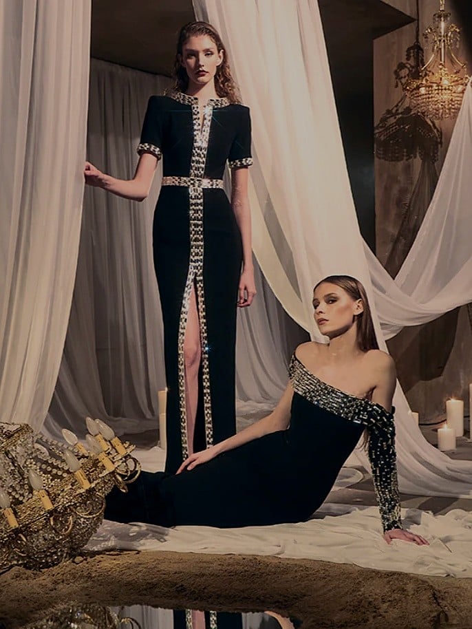 Image of models in Tony Ward dresses