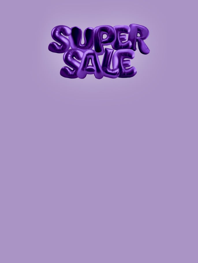 Generic image of supersale balloon text with purple background