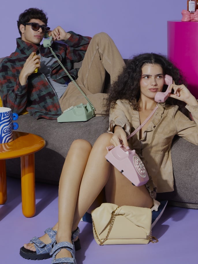 Image of men and women model in fashionable outfits