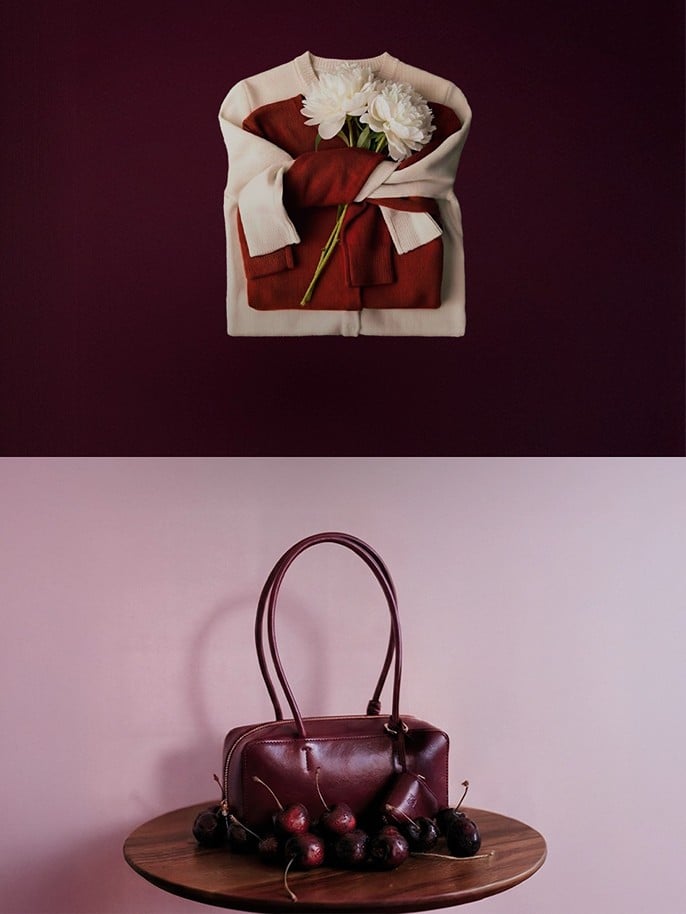 Image of multiple products in rouge color