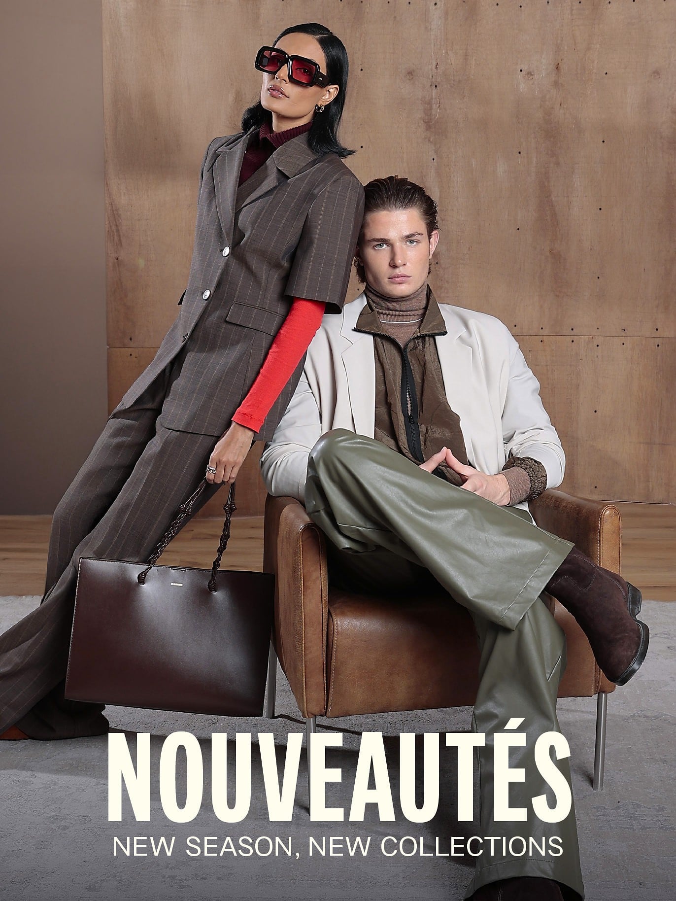 Image of models in sleek winter outfits