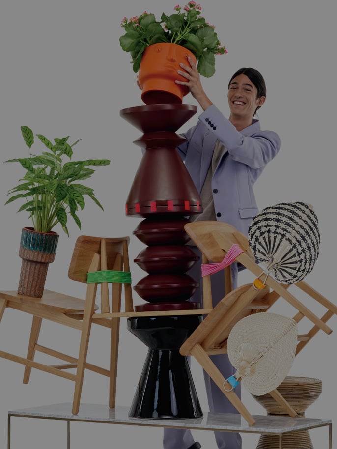 Image of a man with furniture