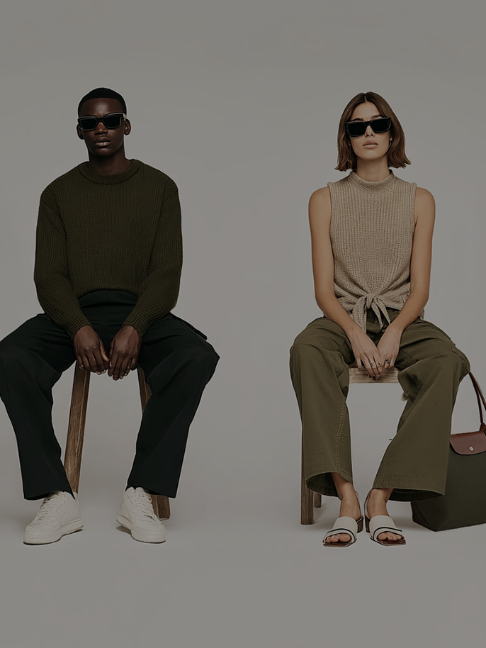 Image of men and women model in formalwear